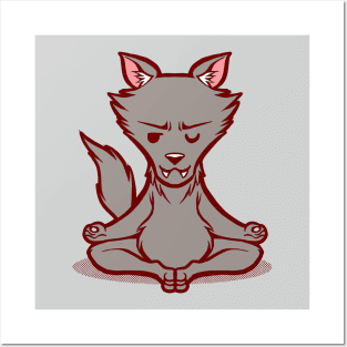 Wolf Animals Meditation Zen Buddhism Posters and Art